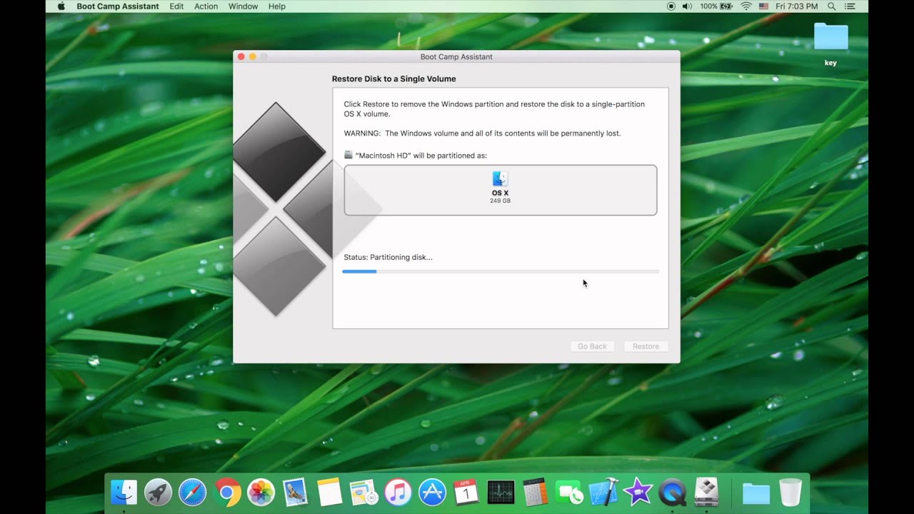 delete partition mac os for windows
